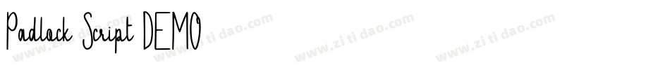Padlock Script DEMO字体转换